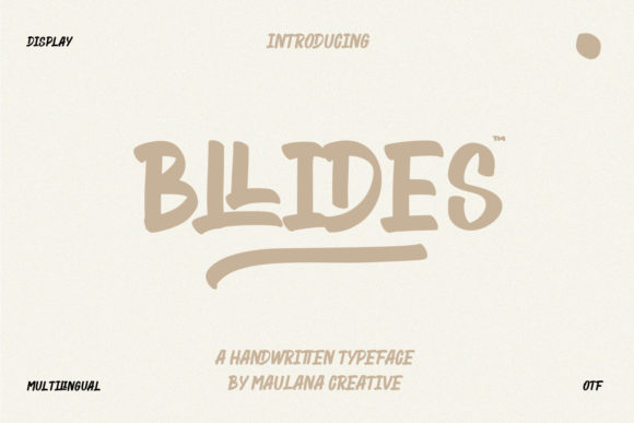 Bllides: A Bold Brushed Display Font for Modern Design