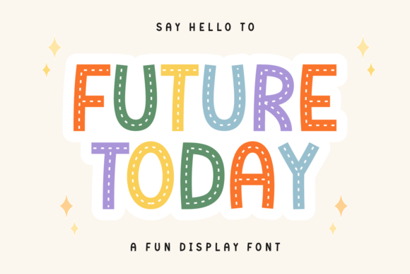 Future Today: A Modern Display Font with Dynamic Dotted Design