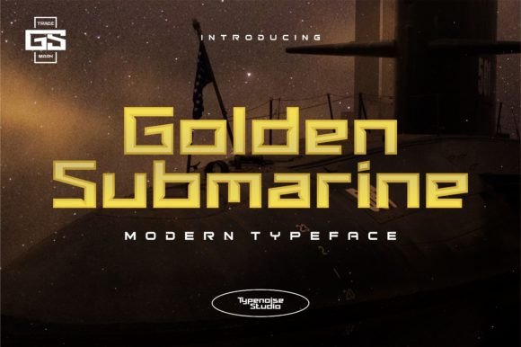 Golden Submarine: A Quirky Display Font for Creative Projects