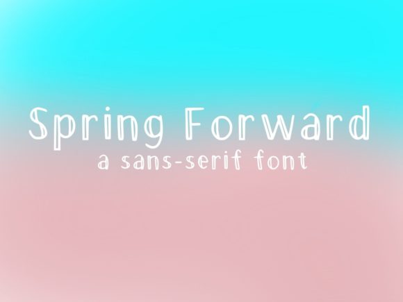 Spring Forward: A Cool, Simple Display Font for Your Projects